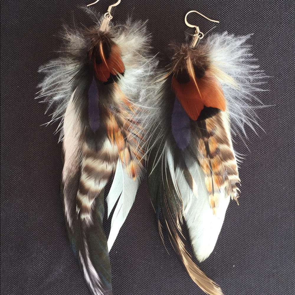 Feather earrings